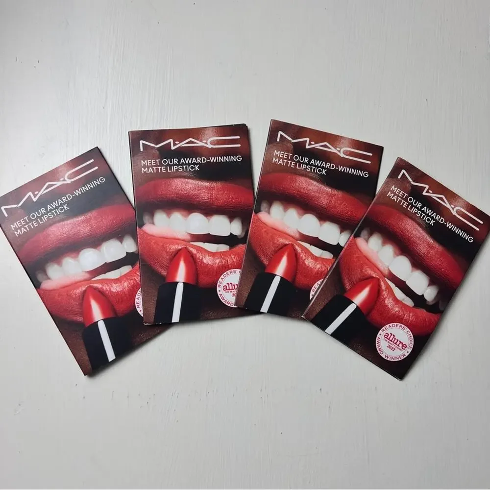Mac Cosmetics Lipstick  Three Colors Velvet Teddy, Chili, and Marakesh Sample